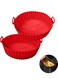 2 Pcs Air Fryer Silicone Liner Non Stick Reusable Red