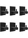 SAYONEYES Matte Black Self Adhesive Towel Hooks for Bathroom Wall Door Mounted - SUS304 Stainless Steel Strong Strips Stick on 3M Wall Hooks for Hanging Coat, Hat, Bag, Key, Jacket &ndash; 6 Pack