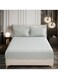 Bedding Fitted Sheet - Fits 120x200 Cm For Twin Bed 2 Pcs (1 Fitted Sheet and 1 Pillowcase) - 30 Cm Deep Pocket - Solid Bed Sheet