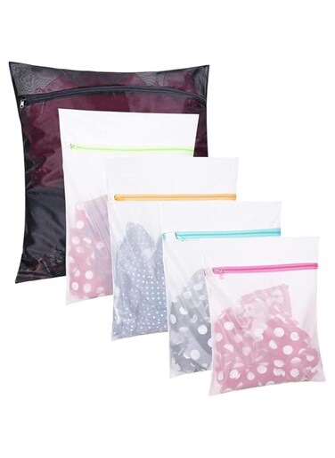SWIUKPHE Laundry Bag Mesh Wash Bag for Intimates Lingerie and Delicates, 5PCS (1XL,2L,2M)