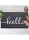 STAYOUNG Doormat 45 * 75CM - Durable welcome mat, indoor and outdoor non-slip carpet, suitable for entrance, patio, high traffic areas (hello)