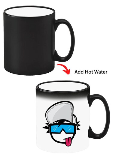 Color Changing Heat Sensitive Ceramic Mug, Image Revealed When HOT Liquid is Added! Crew 5