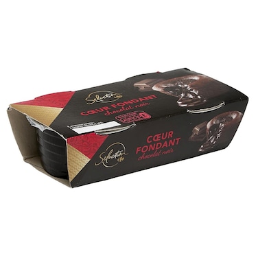 Carrefour Selection Dark Chocolate Molten Lava Cake Dessert, 90g, Pack of 2