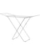 Beauenty Indoor/Outdoor Clothes Drying Rack, Stainless Steel Folding Cloth Dryer, Household Dry Rack, for Clothing, Towels, Bed Linen, Socks, Scarves,Lightweight, Stabile - White (White 120cm)