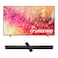 Samsung 85-Inch Crystal UHD DU7000 4K Tizen OS Smart TV with HDR 10+, PurColor, Knox Security With 2.0 Channel Soundbar 30W, HDMI ARC, Bluetooth, USB, MP3, FM Station