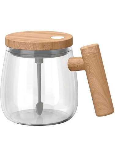 Self Stirring Mug, Electric High Speed Mixing Cup, Self Stirring Mug, Glass Automatic Stirring &amp; Mixing Cup for Coffee, Milk, &amp; Protein Powder at Home/Office/Travel