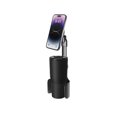 Magnetic Car Cup Holder Phone Mount with Adjustable Long Arm and 360&deg; Rotation - Universal Fit

