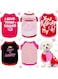 5 Pieces Dog Shirt for Small Dogs Girl Shirts Female Puppy Clothes for Bulldog Breathable T Shirt Vest (Style 1, L)