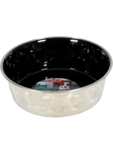 Zolux Diamonds Stainless Non-Slip Dog Bowls - Black 1.15L
