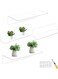 Pack Of 4 Floating Shelves, Wall, Acrylic Wall Shelf, Transparent, Wall Shelf, No Drilling With 8 Screws, For Bedroom, Living Room, Bathroom, Kitchen, Bathroom, Office