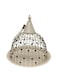 Metal Round Tray with Lid 27cm*27cm, White with Green Beads