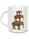 Impress White Ceramic Coffee Mug with Ethnic Elephant Design