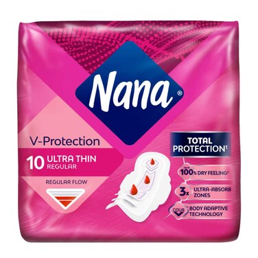 Nana Ultra Thin Regular Sanitary Pads with Wings 20 Pads
