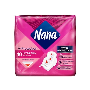 Nana Ultra Thin Regular Sanitary Pads with Wings 20 Pads
