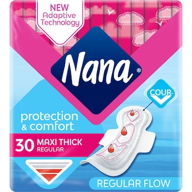 Nana Maxi Regular Thick Sanitary Pads with Wings 30 Pads