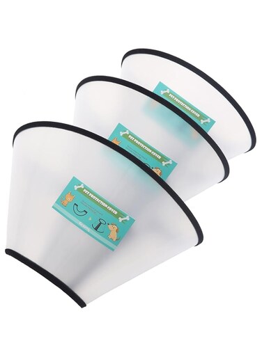 GLADOG Soft Dog Cone Collar, 3 PCS (XL is Only 1 PCS) Flexible Plastic Cone for Dogs After Surgery, Dog Recovery Collar, Adjustable E-Collar for Large/Medium/Small Dogs Cat, Comfy Elizabethan Collar