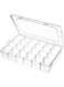 Gbivbe Large 24 Grids Plastic Organizer Box Adjustable Dividers,Clear Storage Box for Jewelry, Art DIY Crafts, Washi Tapes, Beads and Small Parts