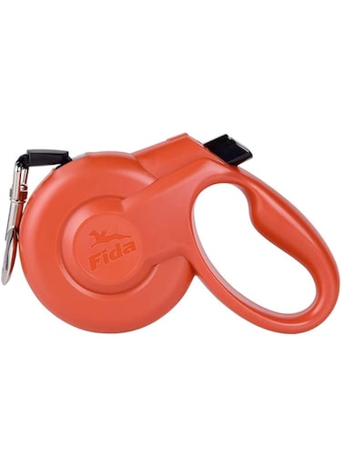 Fida Heavy Duty Retractable Dog Leash for Large up to 110lbs/50kg, Styleash UFO Series, 16ft Tape Red