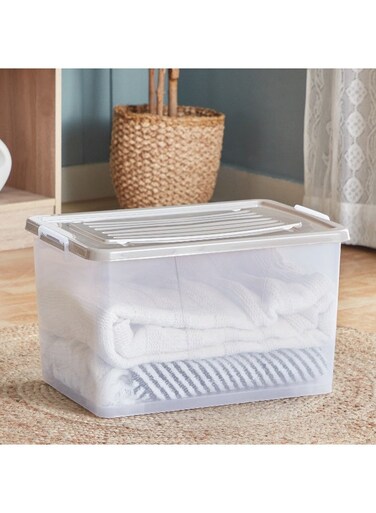 Box Juana Multipurpose Storage Box With Wheels And Lockable Lid 55 L