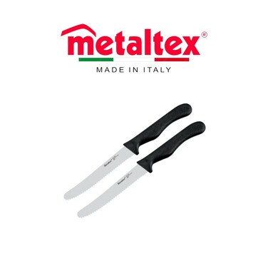 Metaltex Basic Set of 2 Table Knives 22cm &ndash; Modern and Durable Stainless Steel Knives