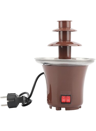 Chocolate Fondue Fountain, 3 Tiers Electric Melting Machine Chocolate Fountain Mini Hot Chocolate Fondue Pot, 1.5-Pound Capacity, Easy to Assemble, Perfect for Nacho Cheese, BBQ Sauce, Ranch, Liqueurs