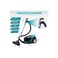 Bagless Vacuum Cleaner &ndash; 2500W, Remote Handle, LED Display, Auto Cord Rewind, Black/Turquoise