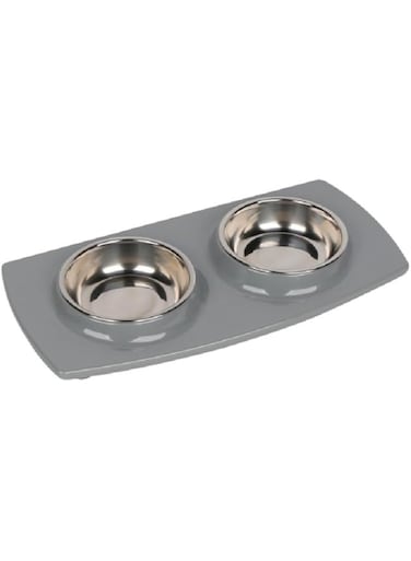 Pawsitiv Tile Dinner Set Grey S+S160ml + 160ml