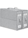 GGEROU Bed Sheet Organizers and Storage,Foldable Bedding Organizer, Foldable Sheet Cube Storage Container Linen Closet Organizers for Blanket, Duvet Cover Set, Bed Sheet Set (Grey, 2 PCS)