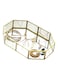 Brass Makeup Organizer Box Gold 20 x 14.2 x 4.5cm