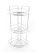 3-Tier Stainless Steel Corner Rack Silver 12cm