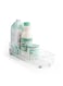 YouCopia Roll Out Fridge Caddy 4", BPA-Free Clear Rolling Refrigerator Organizer Bin with Adjustable Dividers And H And les, 50296 White 4x15inch