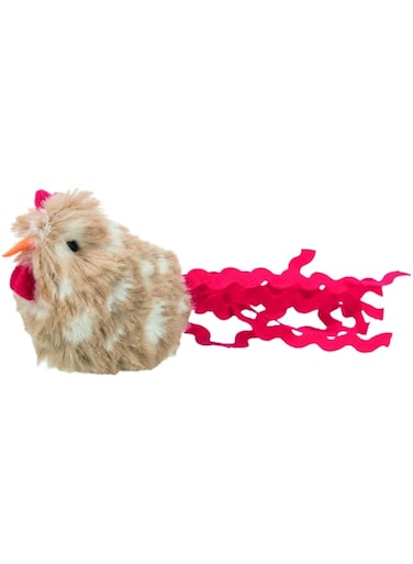 Trixie Plush Chicken with Sound Toy for Cats 8cm
