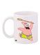 Patrick Printed Coffee Mug White/Pink/Yellow 11ounce