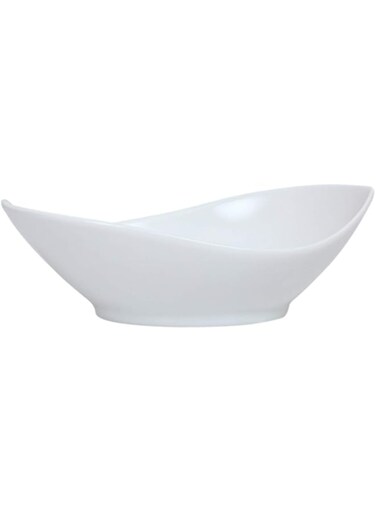 Sunnex Orion Porcelain Oval Twist Dish - 25.5 Cm, White
