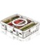 Refrigerator Organizer Box, Food Storage Container Fruit Storage Container for Fridge with 4 Drain Basket in One Container, Vegetable Strainers Container with Lid with Handle 1 Box/Set of White