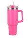 LLC 40oz Tumbler with Straw and Lid Stainless Steel Coffee Mug Travel Leak Proof Vacuum Insulated Coffee Cup for Hot and Cold Coffee Drink BPA Free Dark Pink