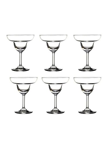 6 Piece Classic Margarita Glass Set, 200ml Capacity - Clear