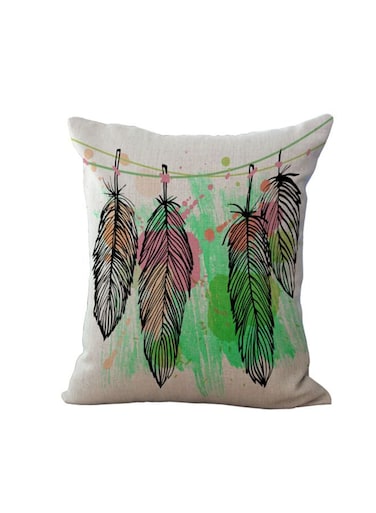 Modern Home Painted Pillowcase Linen Beige 45x45centimeter Combination Beige 45x45centimeter