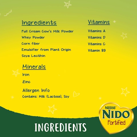 Nestle Nido Fortified Milk Powder Rich In Fiber Tin 400g