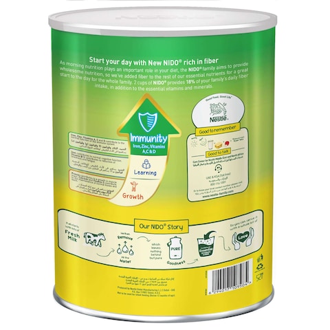 Nestle Nido Fortified Milk Powder Rich In Fiber Tin 400g