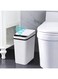 U-HOOME Smart Waste Bin Inductive Trash Can, Touchless Bathroom Trash Can with Lid Motion Sensor, Waterproof Garbage Bin, U-HOOME 12L Narrow Small Automatic Trash Can for Kitchen,Bedroom,Office,Toilet