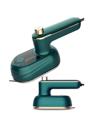 X spring Clothes Steamer Handheld, 180&deg;Rotatable Rotation Fabrics Removes Wrinkles Steamer for Clothes, Portable Foldable Hand Held Steamers, Fast Heat-up Travel Garment Steamer for Home (Green)