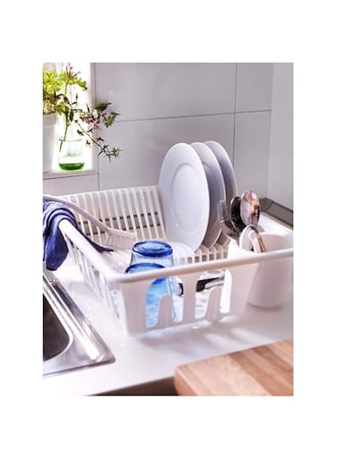 Blueberry Flundra Dish Drainer White 36X12 Centimeter