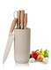 Knife Set, 6-Piece Professional Kitchen Knife Set for Chef, Super Sharp Knife Set with Universal Knife Block, Anti-Rust Stainless Steel Kitchen Knife Block Set, Ergonomical Design