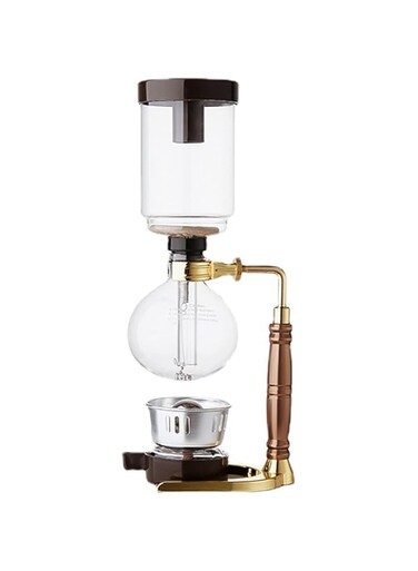 SUZAM Tabletop Siphon Coffee Maker, Glass Siphon Vacuum Coffee Maker, 1-3 Cups Siphon Coffee Maker, Stainless Steel Bracket, for Coffee, Tea, 350ml/500ml