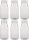 6 Pcs 200ml PLASTIC JUICE BOTTLES Clear REUSABLE DRINK CONTAINERS Small MILK BOTTLES BPA FREE SMOOTHIE WATER BOTTLES Leak Proof BEVERAGE STORAGE CONTAINERS Mini TRAVEL BOTTLES Juice Kombucha Detox Cold Press Juice Bottles