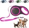 Quick Release Lead Automatic Retractable Pet Dog Leash - Lock Polyester Tape Dog Chain - 360&deg; Tangle-Free, Anti-Slip Dog Rope, Pet Accessories- Medium (Pink)