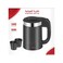 Portable Electric Kettle 500ml 1100W Travel Water Boiler with Cups Fast Heating Black