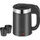 Portable Electric Kettle 500ml 1100W Travel Water Boiler with Cups Fast Heating Black