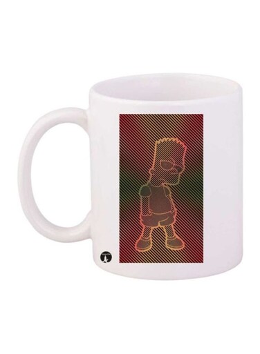The Simpsons Printed Mug White/Red/Green